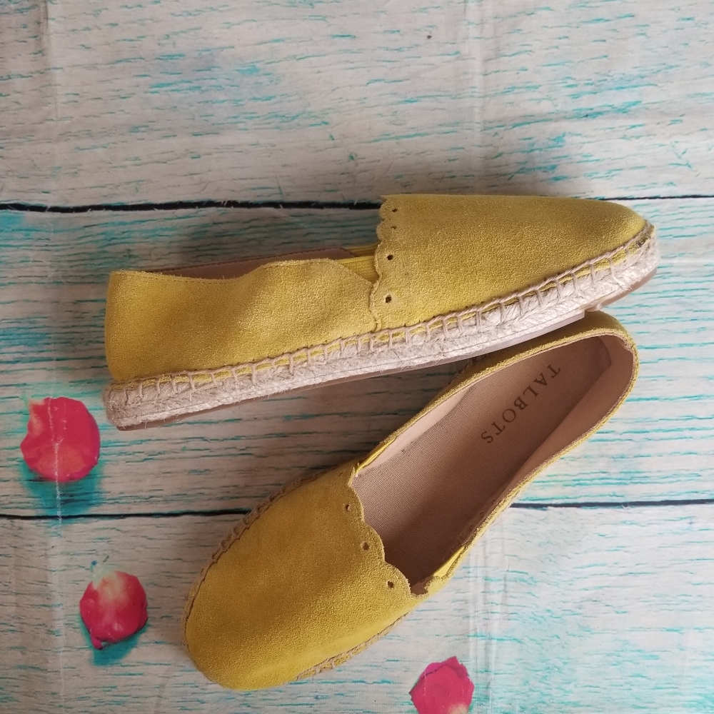 Talbots Izzy silk suede espadrilles size 6…